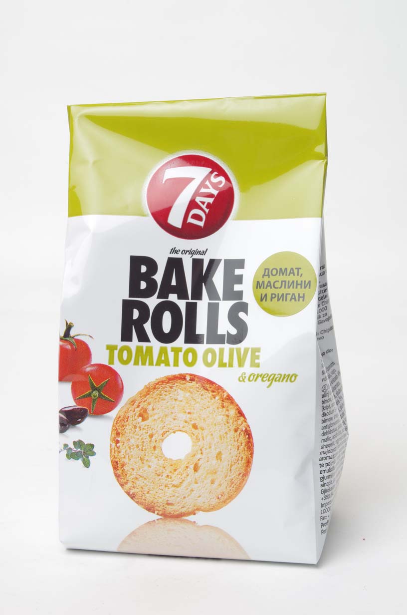 BAKE ROLLS TOMATES & OLIVES & ORIGAN 80 G